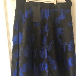 Black and Blue flower print Skirt